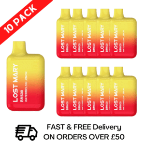 Watermelon Lemon - Lost Mary 600 Puff Bars Pack Of 10 BM600