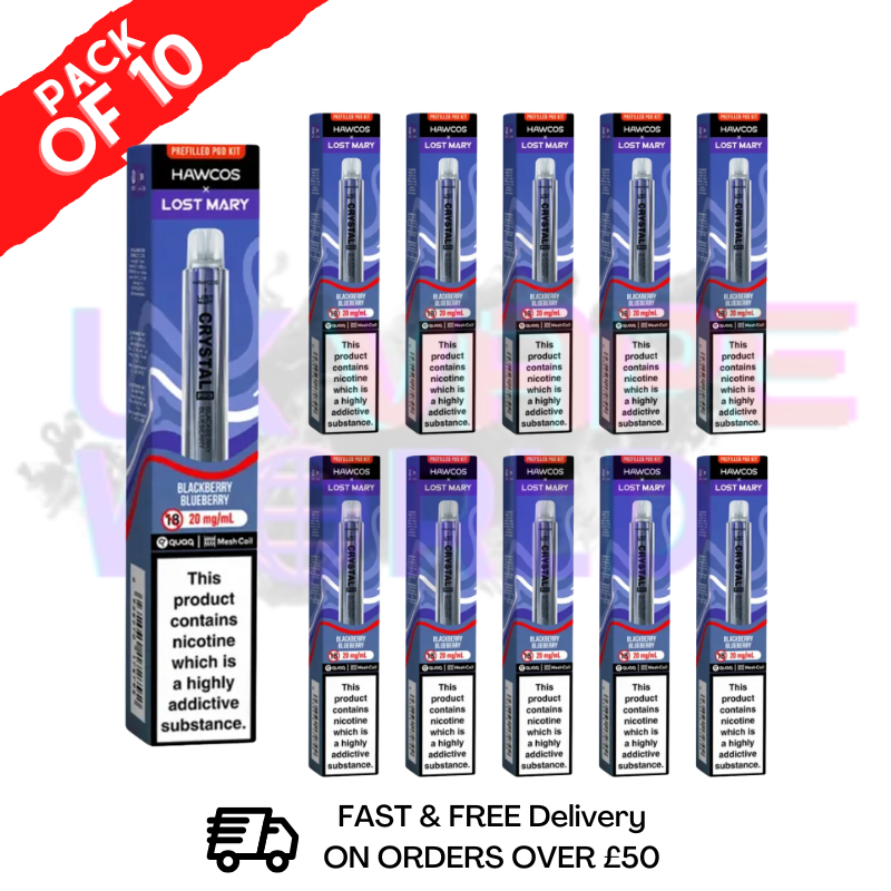 Blackberry Blueberry Lost Mary Crystal Pro 600 Puff Box Of 10