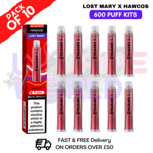 Cherry Ice Lost Mary Crystal Pro 600 KITS Box Of 10