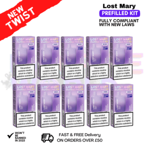 Grape Lost Mary 600 Puff Bars Pack Of 10