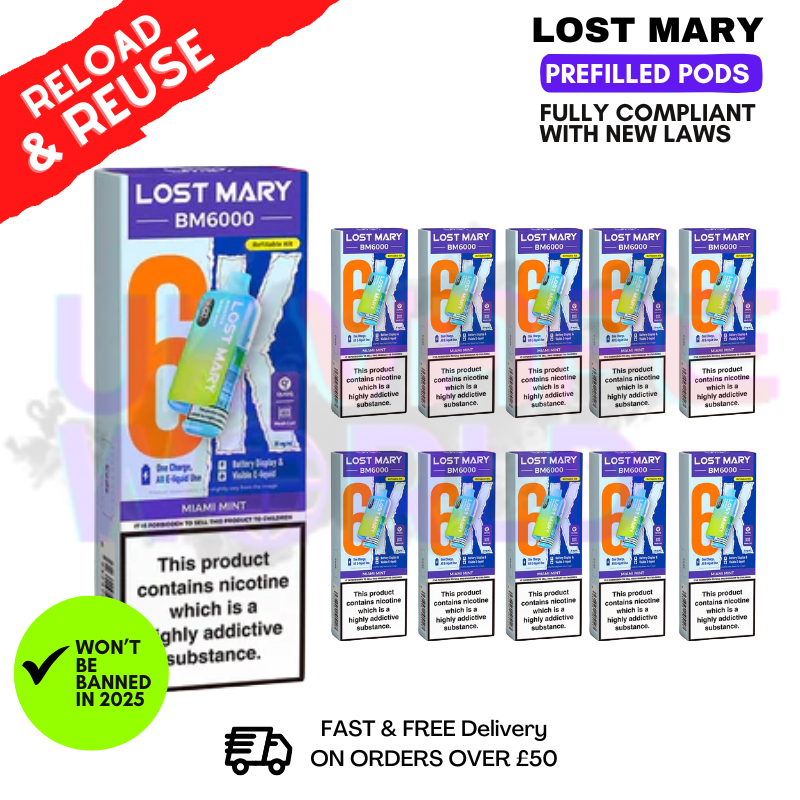 Miami Mint Lost Mary BM6000 Replacement Pods BOX OF 10