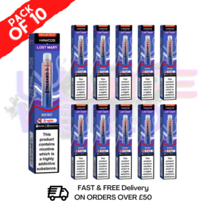 Blue Razz Lost Mary Crystal Pro 600 KITS Box Of 10