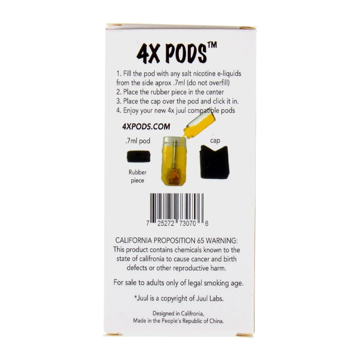 4X Empty Refillable Pods Pack of 4